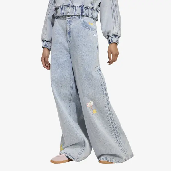 adidas Originals Jeans adidas x Care Bears Care Bear High Rise Wide Leg Denim Pant Clear Sky 28/32