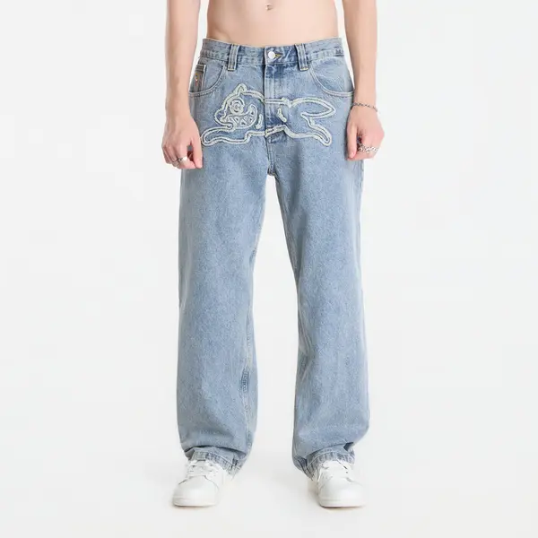 Billionaire Boys Club Icecream Jeans Billionaire Boys Club Icecream Applique Running Dog Double Scoop Denim Pants Light Wash Blue 32