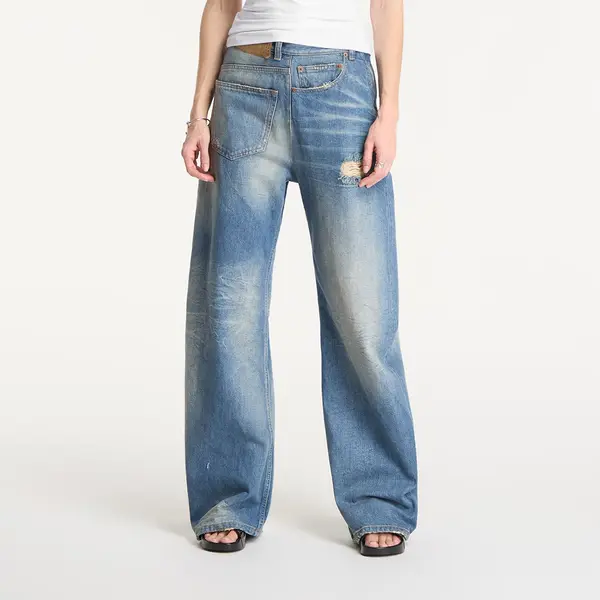 MM6 Maison Margiela Jeans MM6 Twist Wide Leg Jeans Dark Grey Melange/ Brown 28