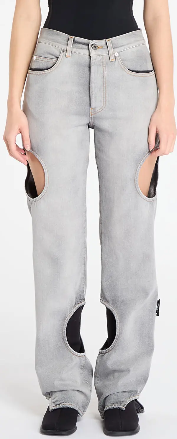 Off-White Jeans Off-White Meteor Denim Pants Bleach Black/ No Color 28