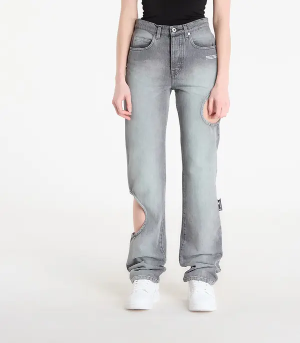 Off-White Jeans Off-White Spray New Meteor Denim Pants Grey Mint/ White 26