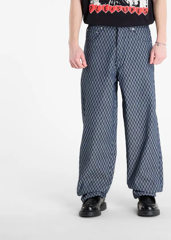 PLEASURES Jeans PLEASURES Formula Baggy Jeans Indigo Checker 28