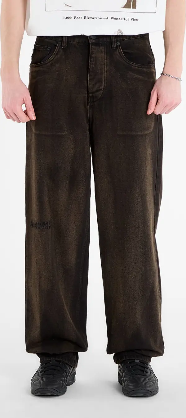 PLEASURES Jeans PLEASURES Oil Baggy Jeans Dark Brown 38
