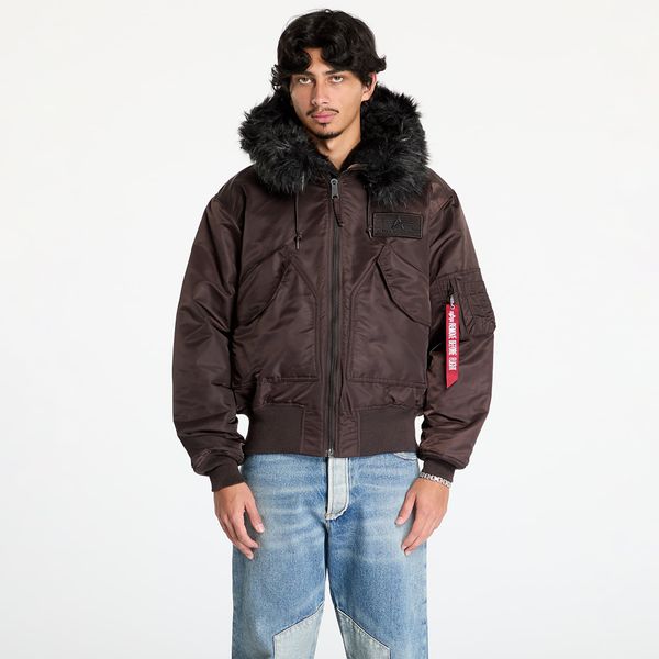 Alpha Industries Inc. Jopica Alpha Industries 45P Hooded Custom Jacket Hunter Brown L