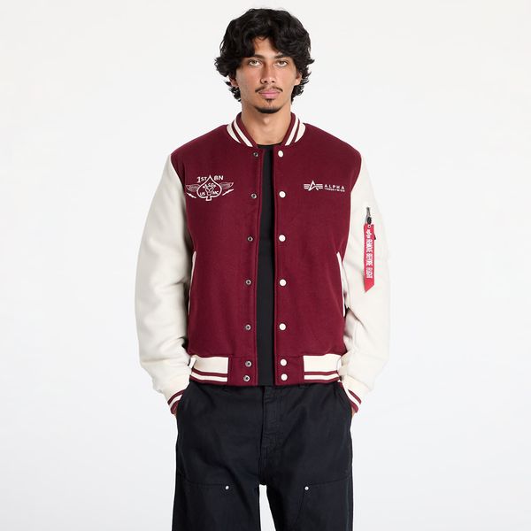 Alpha Industries Inc. Jopica Alpha Industries Varsity Air Force Jacket Burgundy L