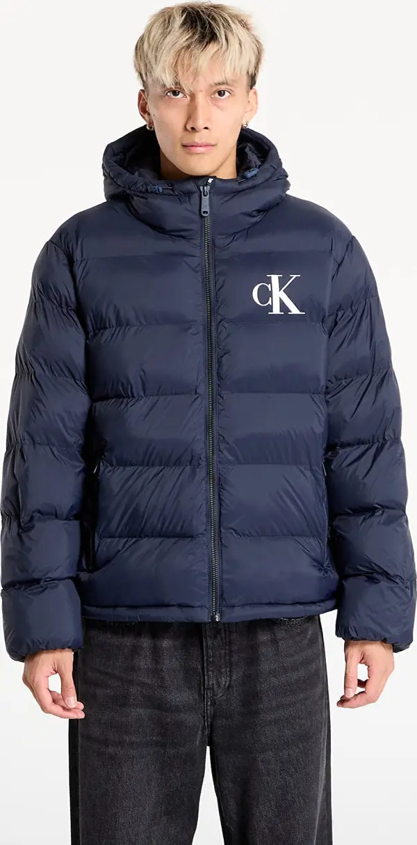 Calvin Klein Jopica Calvin Klein Jeans Ls Nylon Monogram Puff Jacket Blue L