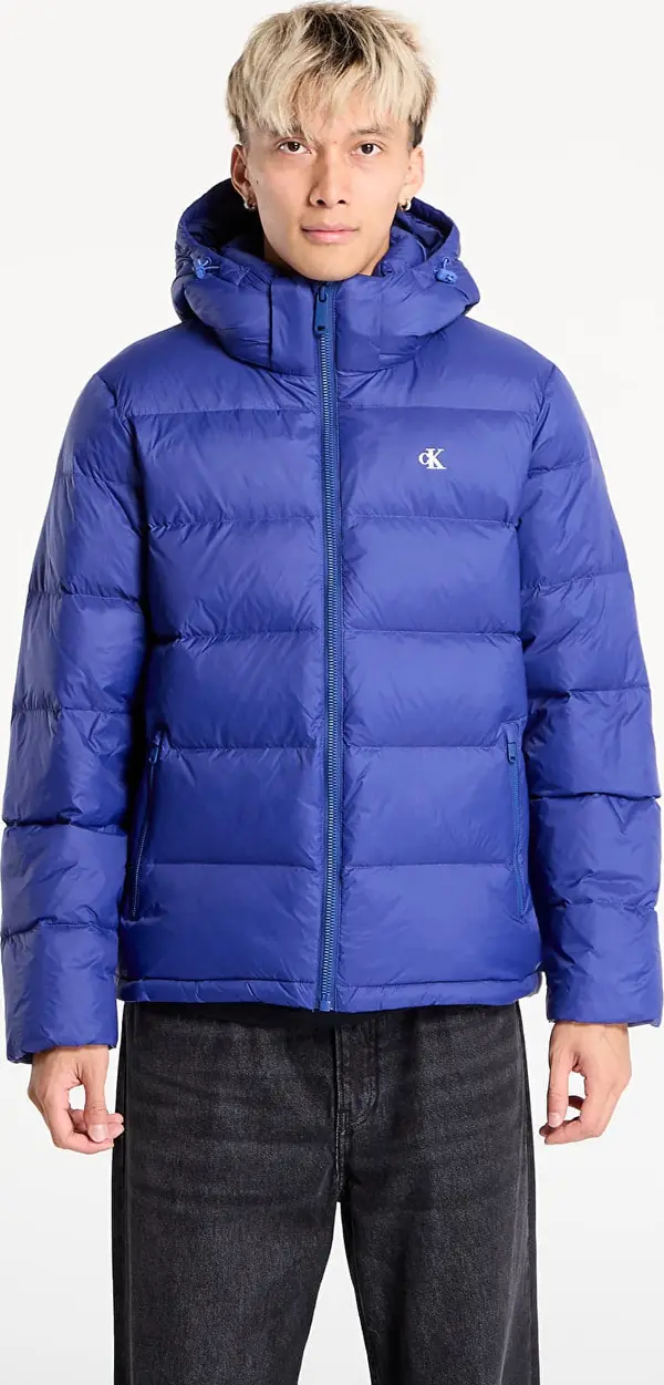 Calvin Klein Jopica Calvin Klein Jeans Ls Nylon Zip Off Hooded Jacket Blue M