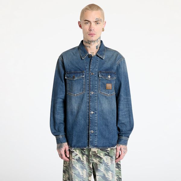 Carhartt WIP Jopica Carhartt WIP Lincoln Shirt Jacket UNISEX Blue Worn Used Wash S