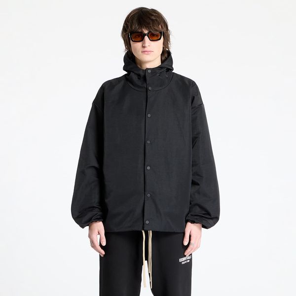 Fear of God Essentials Jopica Fear Of God ESSENTIALS Textured Nylon Hooded Coaches Jacket Black XL