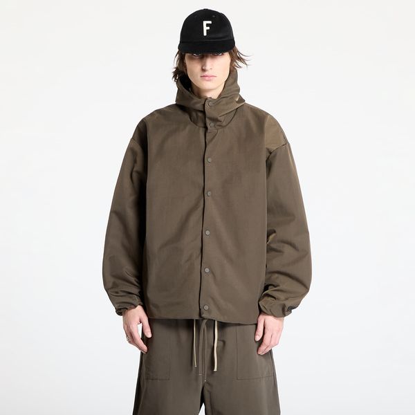 Fear of God Essentials Jopica Fear Of God ESSENTIALS Textured Nylon Hooded Coaches Jacket Brown L