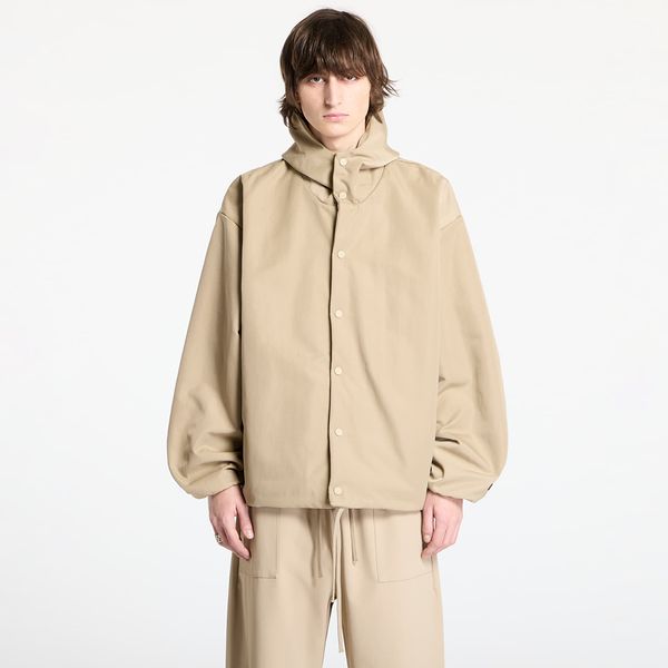 Fear of God Jopica Fear Of God ESSENTIALS Textured Nylon Hooded Coaches Jacket Desert Sand L