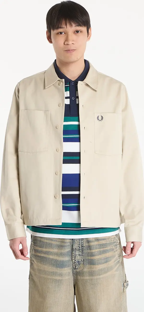 FRED PERRY Jopica FRED PERRY Twill Overshirt Oatmeal XL