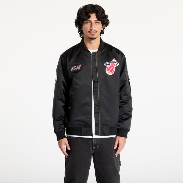 Mitchell & Ness Jopica Mitchell & Ness NBA Team Leader Satin Vintage Logo Heat Bomber Black L