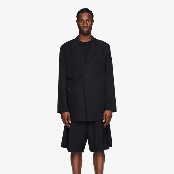Y-3 Jopica Y-3 Crinkle Viscose Chore Coat Black/ Night Grey M