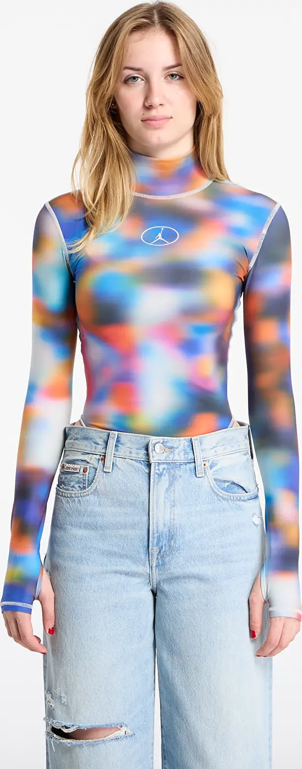 Jordan Jordan Flight Mountainside Women's Printed Long-Sleeve Bodysuit Pure Platinum M