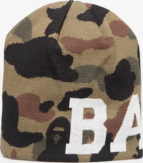 A BATHING APE Kapa A BATHING APE 1St Camo Knit Cap Green Universal