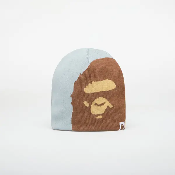 A BATHING APE Kapa A BATHING APE Ape Head Knit Cap Gray Universal