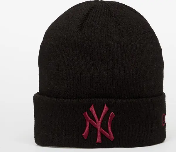 New Era Kapa New Era Knit Medium MLB League Essential Beanie New York Yankees Black/ Frosted Burgundy Universal
