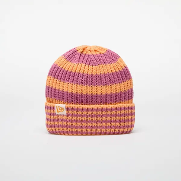 New Era Kapa New Era Knit Medium Stripe Beanie Orange Glaze Universal