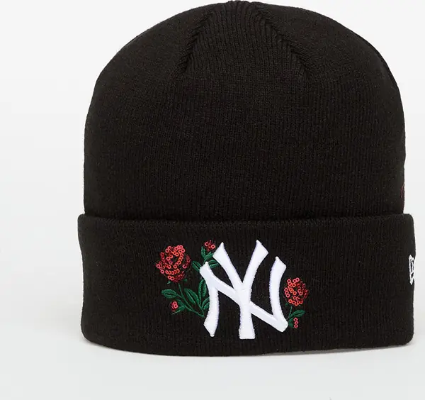 New Era Kapa New Era Knit Medium Wmns MLB Sequin Rose New York Yankees Beanie Black Universal