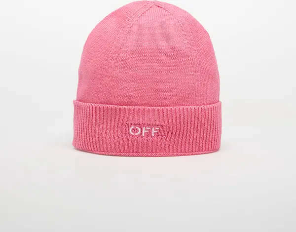 OFF-WHITE KIDS Kapa OFF-WHITE KIDS Off Stamp Clear Beanie Fuchsia/ White II
