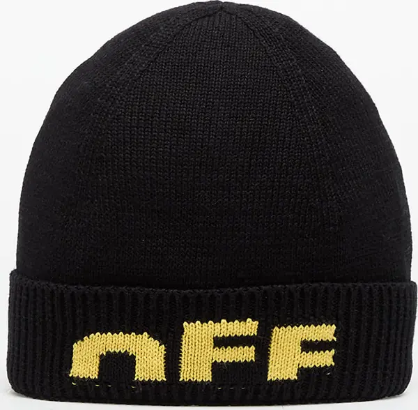 OFF-WHITE KIDS Kapa OFF-WHITE KIDS Type Logo Beanie Black/ Yellow II