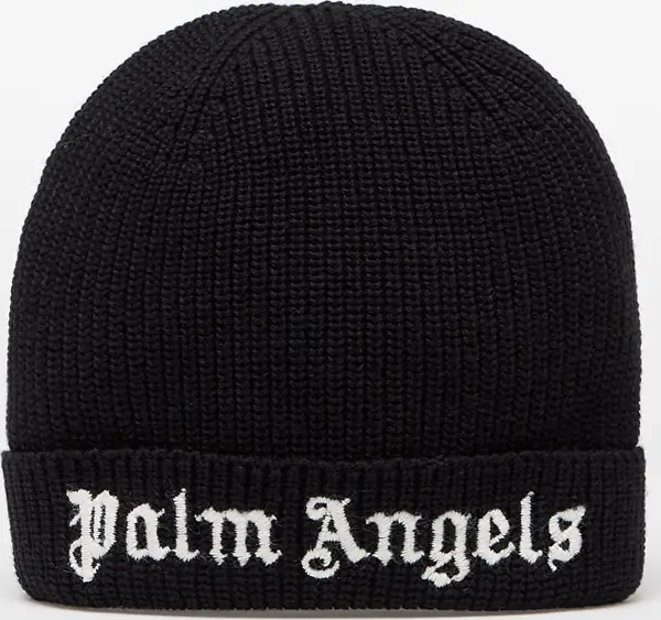 Palm Angels Kids Kapa Palm Angels Kids Logo Knit Beanie Black/ Off White II