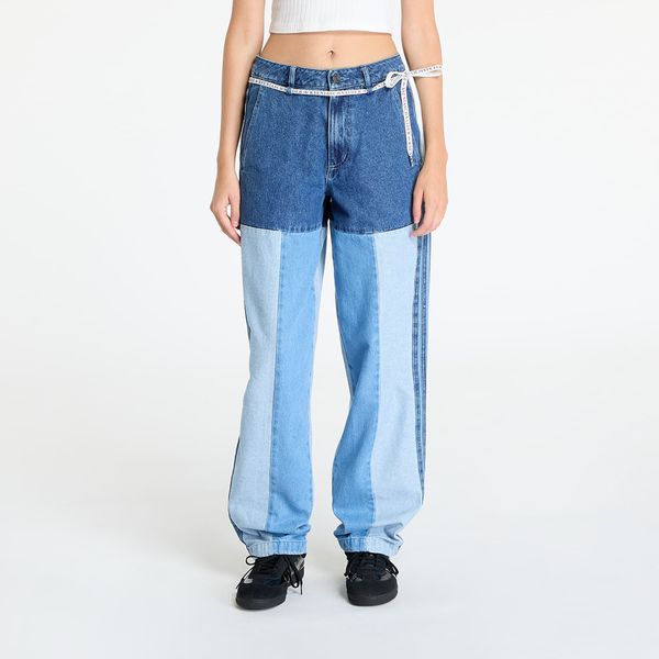 adidas Originals Kavbojke adidas x KSENIASCHNAIDER Patchwork Straight Leg Jeans Indigo Denim / Medium Blue Denim / Light Denim 24