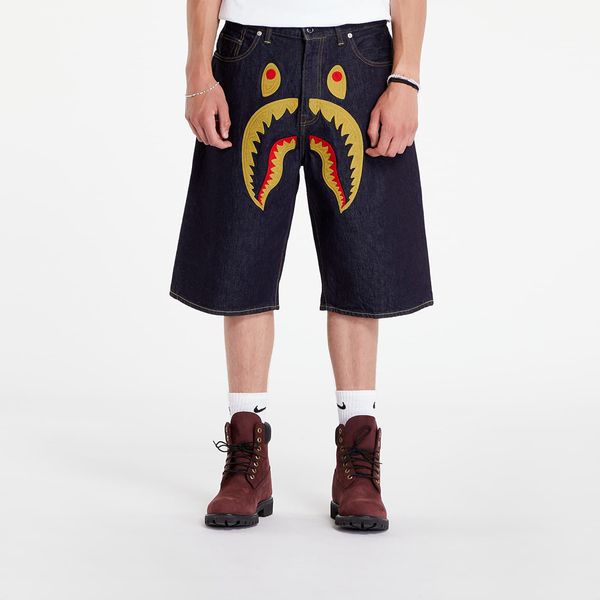 A BATHING APE Kratke hlače A BATHING APE Shark Denim Shorts Indigo L