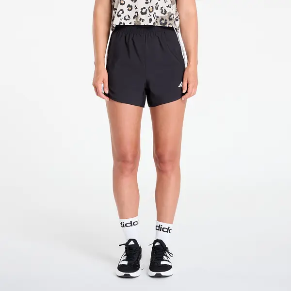 adidas Performance Kratke hlače adidas 3-Stripes High Waisted Shorts Black/ White L