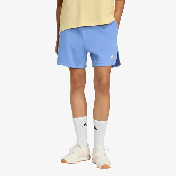 adidas Performance Kratke hlače adidas 3 Stripes Studio Fleece Loose Shorts Blue Fusion S