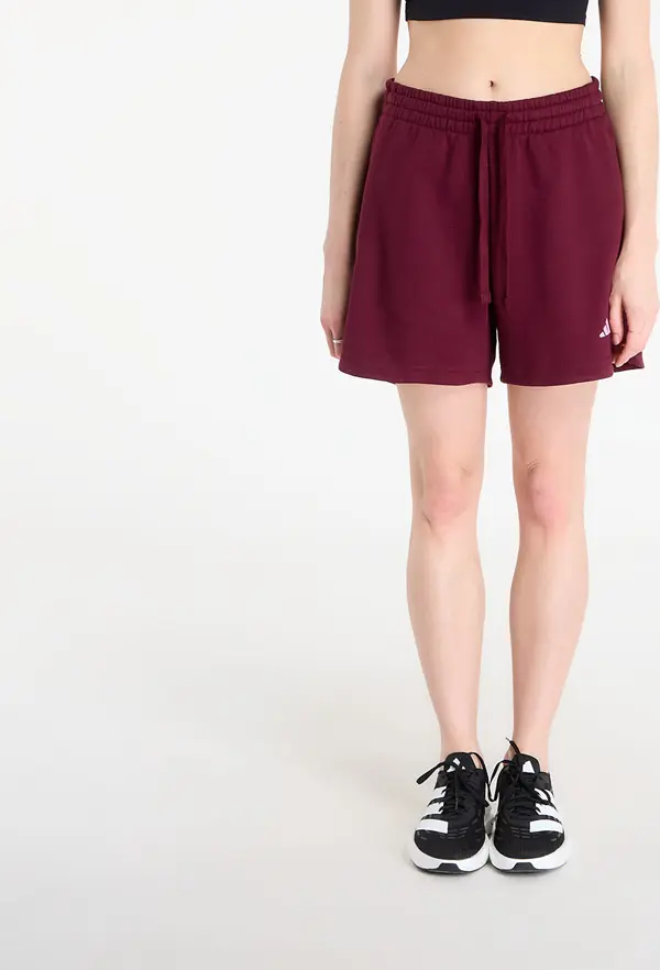 adidas Performance Kratke hlače adidas 3 Stripes Studio Fleece Loose Shorts Maroon S