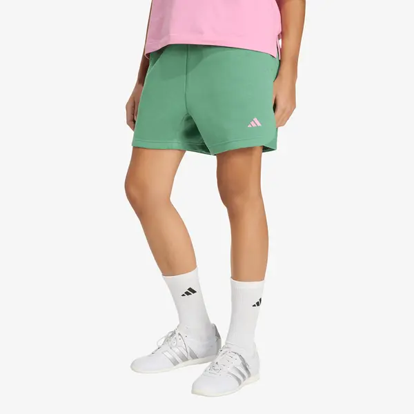 adidas Performance Kratke hlače adidas 3 Stripes Studio Fleece Loose Shorts Preloved Green L