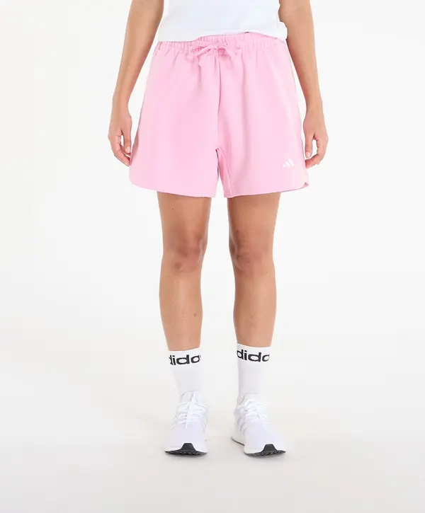 adidas Performance Kratke hlače adidas 3 Stripes Studio Fleece Loose Shorts True Pink M