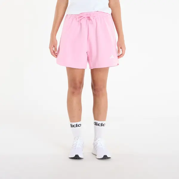 adidas Performance Kratke hlače adidas 3 Stripes Studio Fleece Loose Shorts True Pink XS