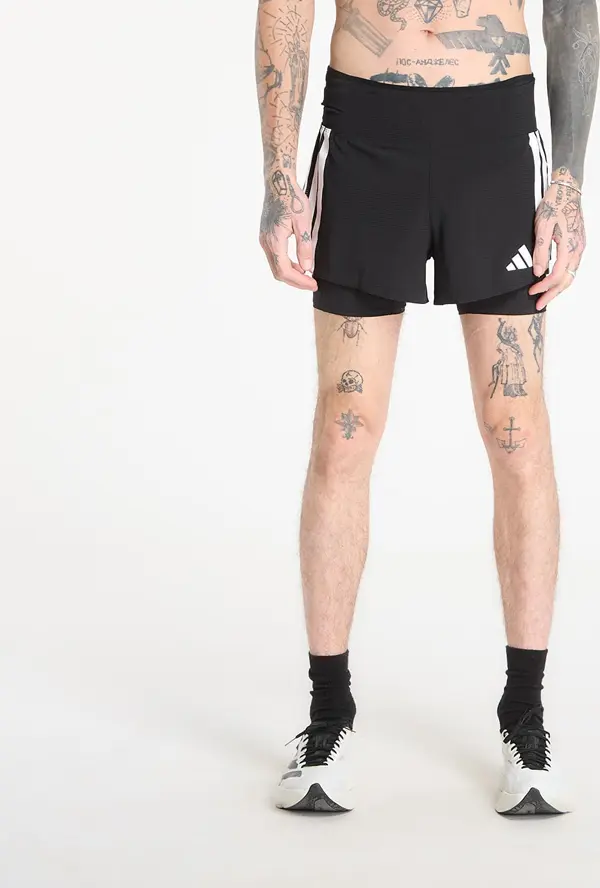 adidas Performance Kratke hlače adidas Adizero Running 2-In-1 Gel Pocket Shorts Black L