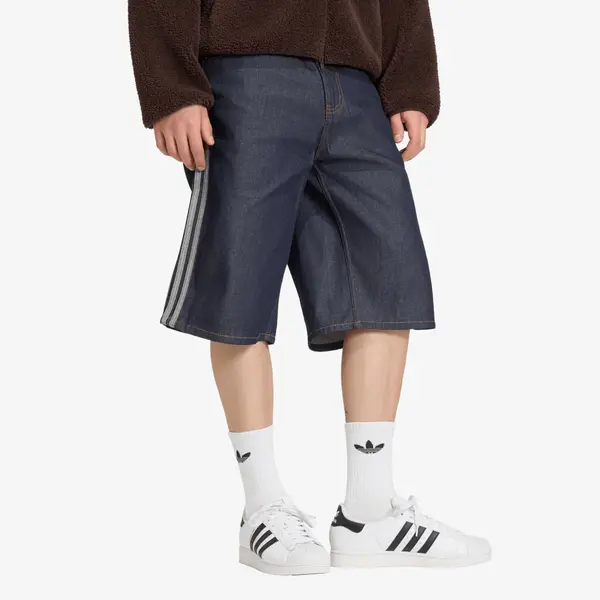 adidas Originals Kratke hlače adidas Firebird Adicolor Jorts Mid-Rise Straight Leg Indigo Denim 36