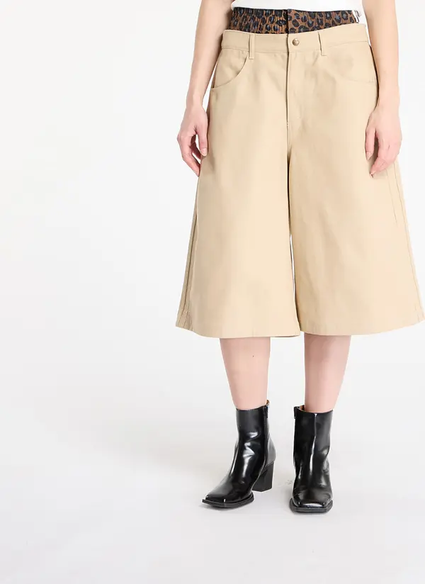 adidas Originals Kratke hlače adidas Firebird Utility Jorts Stone Khaki/ Signal Green S/36