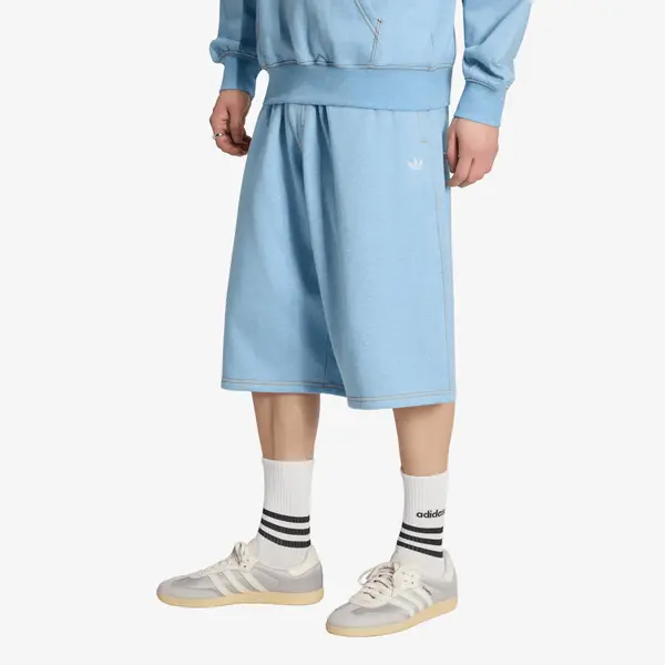 adidas Originals Kratke hlače adidas Trefoil Essentials Melange Shorts Knee-lenght Light Blue Mel XL