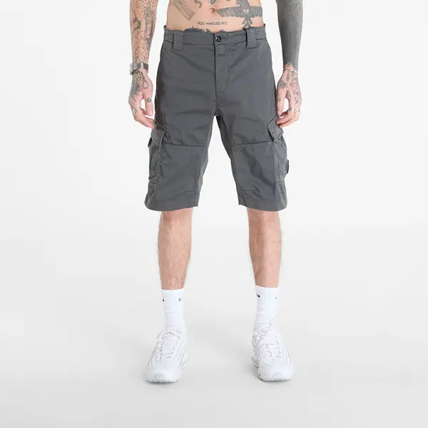 C.P. Company Kratke hlače C.P. Company Stretch Sateen Cargo Lens Shorts Gunmetal Grey 52