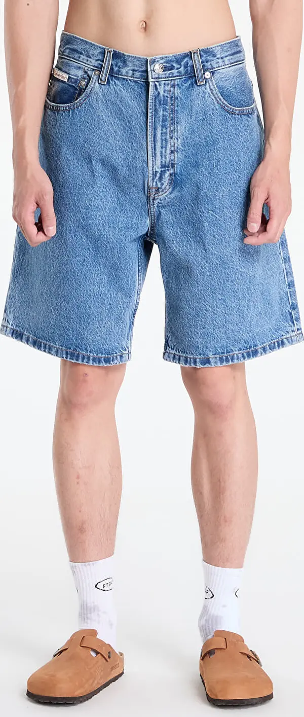 Calvin Klein Kratke hlače Calvin Klein Jeans 90S Mid Blue Stone Shorts Blue 31
