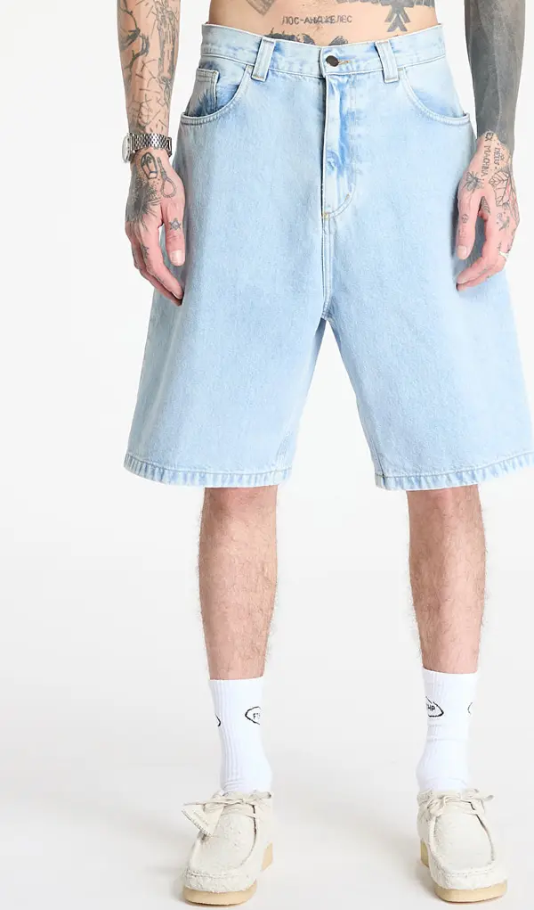 Carhartt WIP Kratke hlače Carhartt WIP Brandon Short Blue Heavy Stone Bleached L
