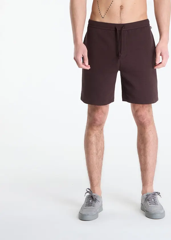 Hugo Boss Kratke hlače Hugo Boss Pyjama Shorts With Embroidered Logo Dark Brown M