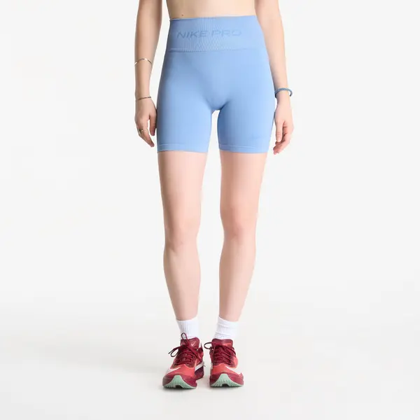 Nike Kratke hlače Nike Pro Seamless Women's Dri-FIT High-Waisted 5" Biker Shorts Work Blue XS