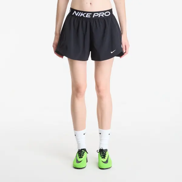 Nike Kratke hlače Nike Pro Women's Dri-FIT Mid-Rise Brief-Lined 3" Woven Shorts Black/ White M