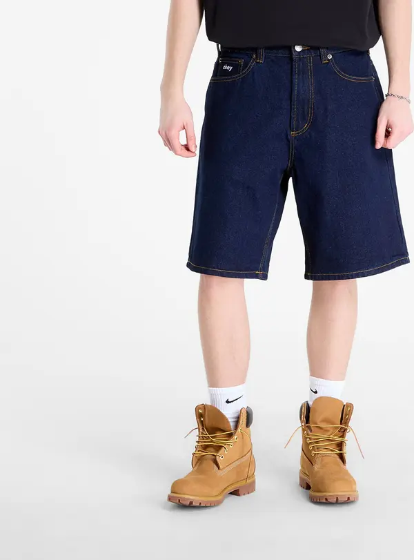 OBEY Clothing Kratke hlače OBEY Bigwig Baggy Denim Short Rinse Indigo W34