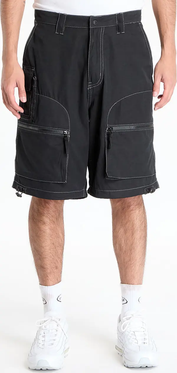 PLEASURES Kratke hlače PLEASURES Raider Cargo Shorts Black 28