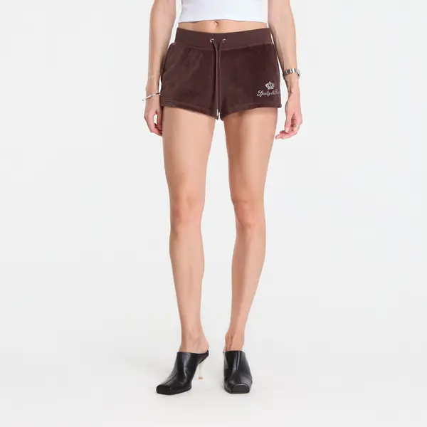 Sporty & Rich Kratke hlače Sporty & Rich Juicy Script Velour Short Chocolate S