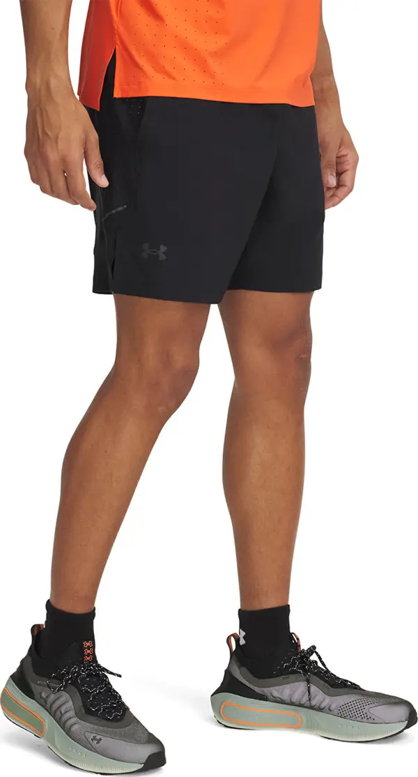 Under Armour Kratke hlače Under Armour LAUNCH PRO 2n1 7'' SHORTS Black/ Fire/ Reflective S