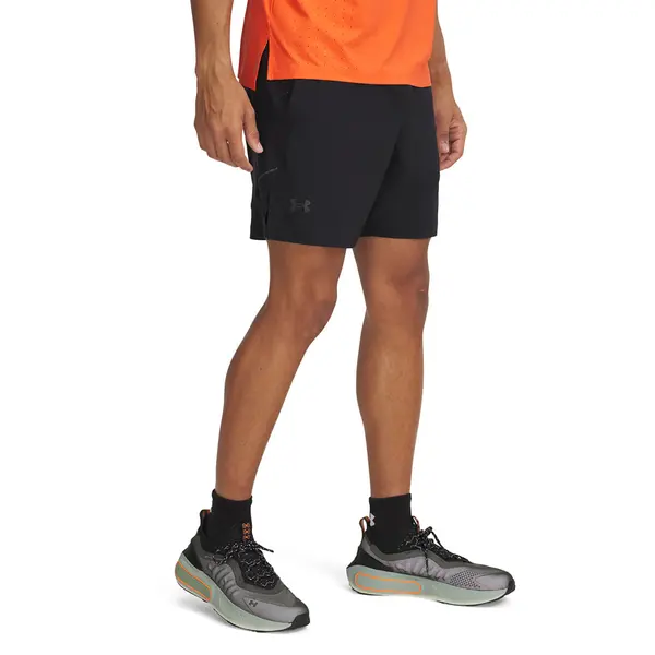 Under Armour Kratke hlače Under Armour LAUNCH PRO 2n1 7'' SHORTS Black/ Fire/ Reflective XXXL
